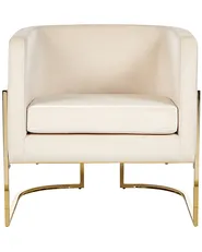 Fåtölj SIRKKA Sammet Ljusbeige_872169