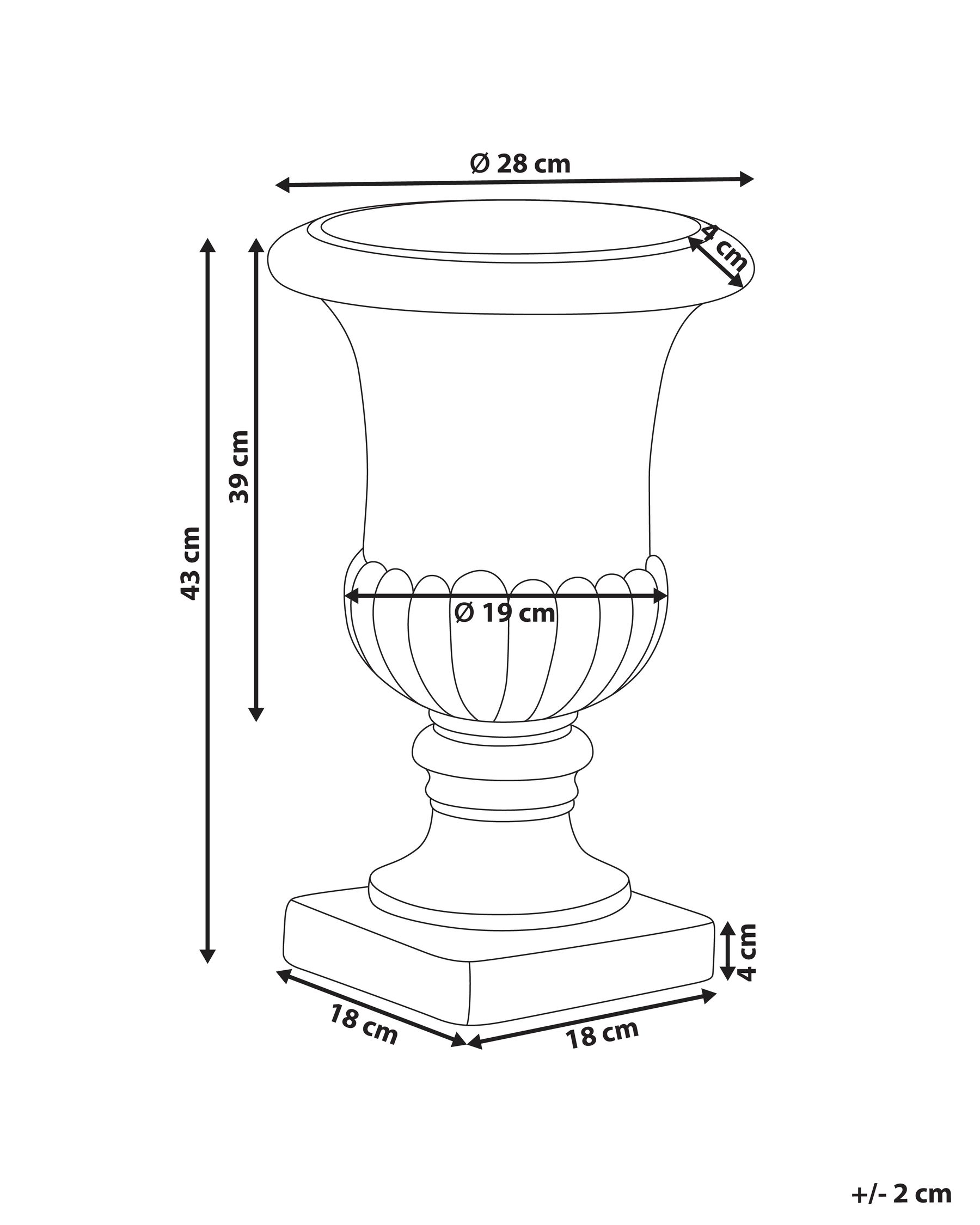 Plant Pot LARISA 28 cm Beige_982156