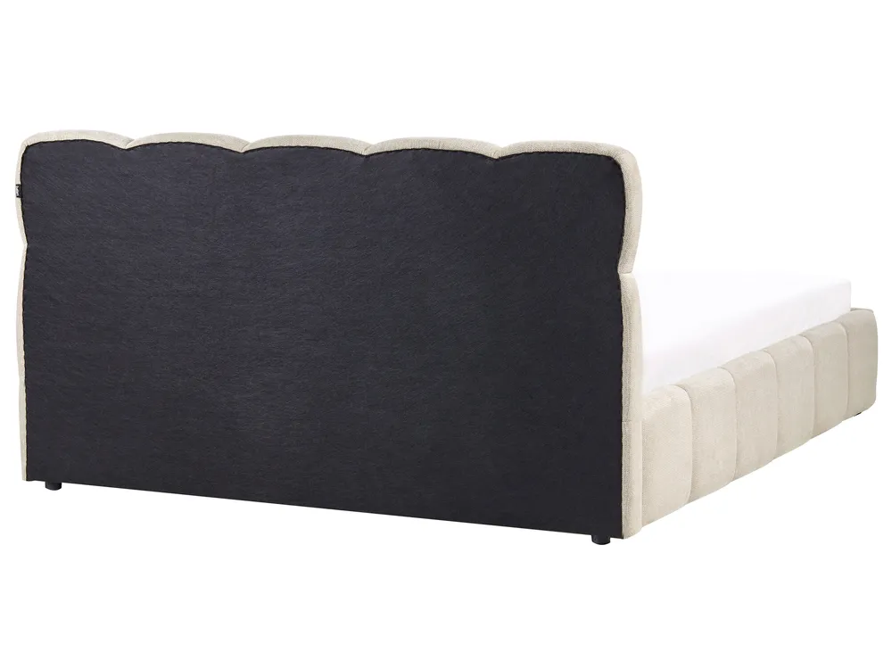 Ottoman Bed NOYON Fabric Taupe 180 x 200 cm (EU Super King)_1056096