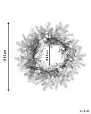 Snötäckt julkrans LED WHITEHORN 55 cm Vit_813279