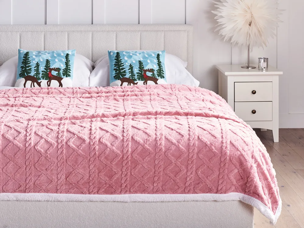 Blanket HONEYCOMB 150 x 200 cm Pink_953326