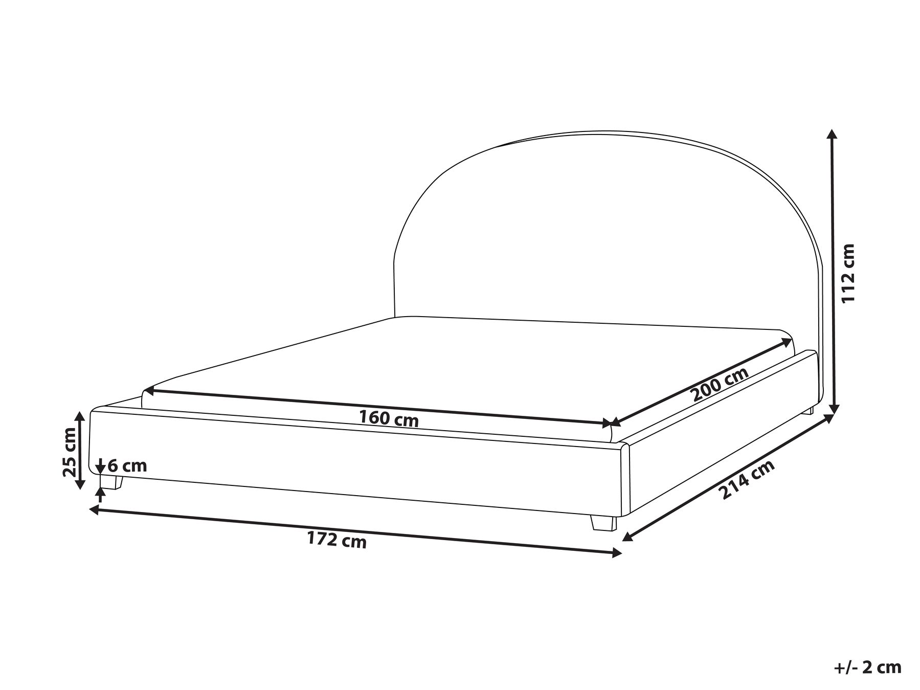 Waterbed Boucle VAUCLUSE 160 x 200 cm (EU King Size) Pastel Pink_976934