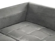 Corner Sofa 3 Seater GRENA Velvet Light Grey Left Hand_837271