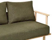 Living Room Set 3 Seater ASKER Boucle Dark Green_932703