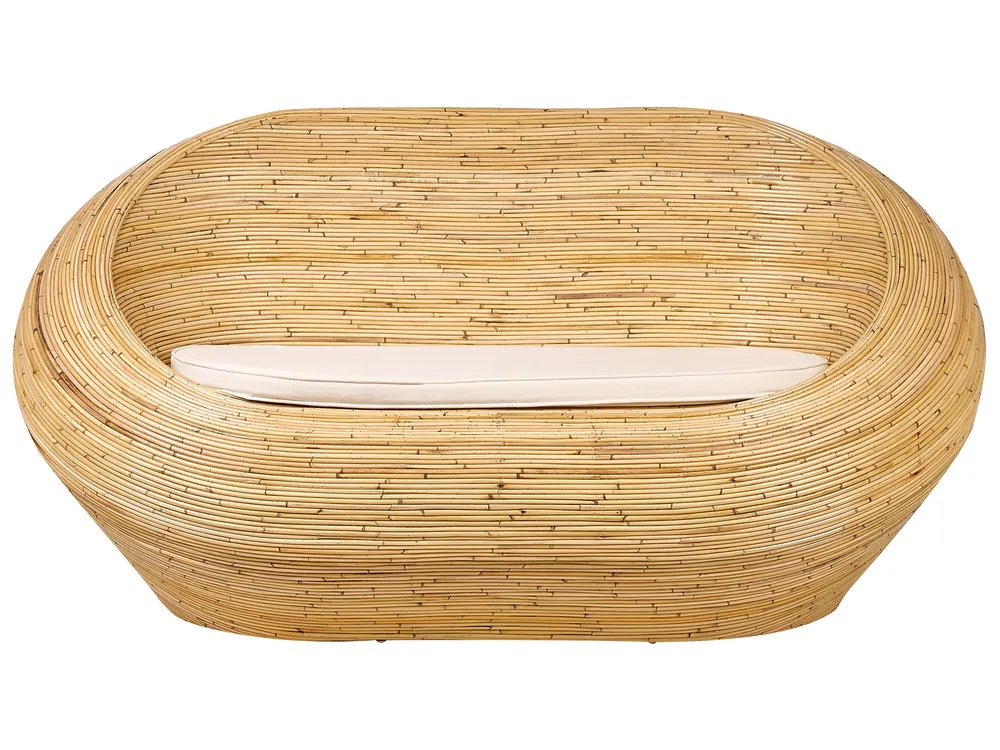 Garden Sofa 2 Seater MAIORI Rattan Natural