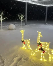 Ulkokoriste LED-valo ANGELI 92/85/49 cm Poro Valkoinen_962859