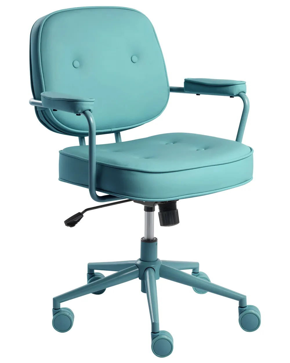 Desk Chair PARAMUS Faux Leather Turquoise
