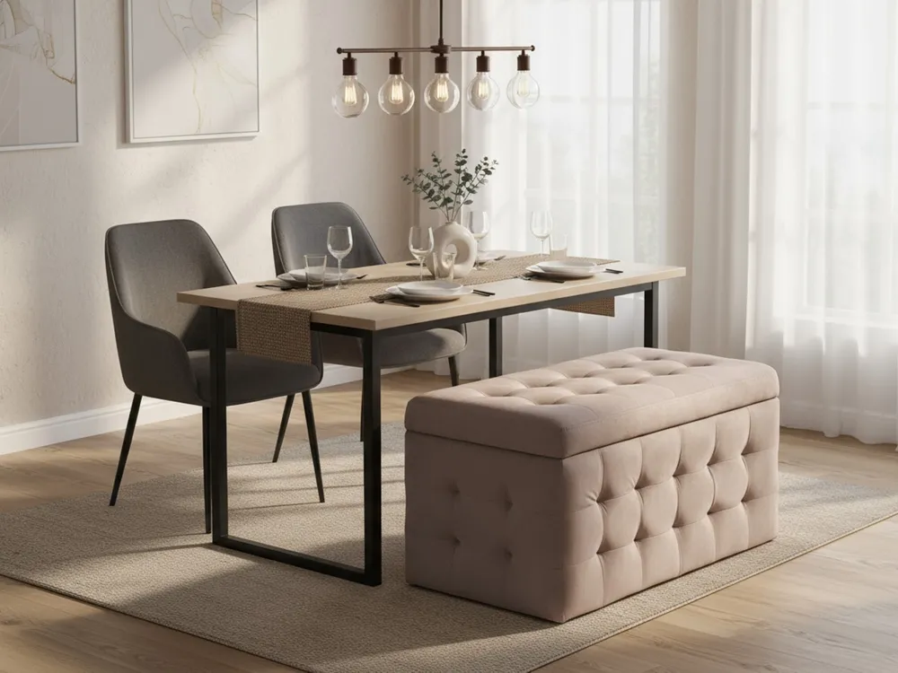 Storage Ottoman MICHIGAN Velvet Pink