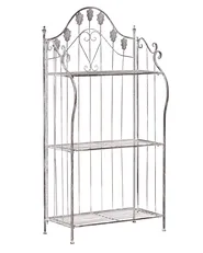 Shelving Unit VISANO 59 cm 123 cm Metal Grey_1029390