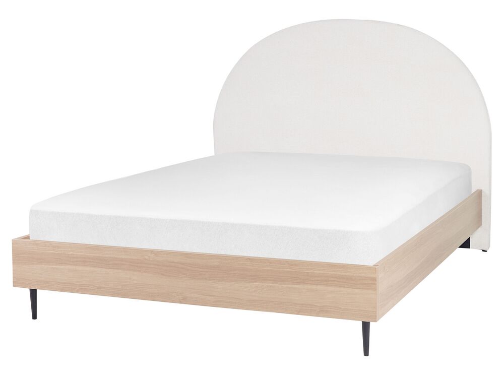 Säng med lamellram MILLAY 160 x 200 cm Off-White