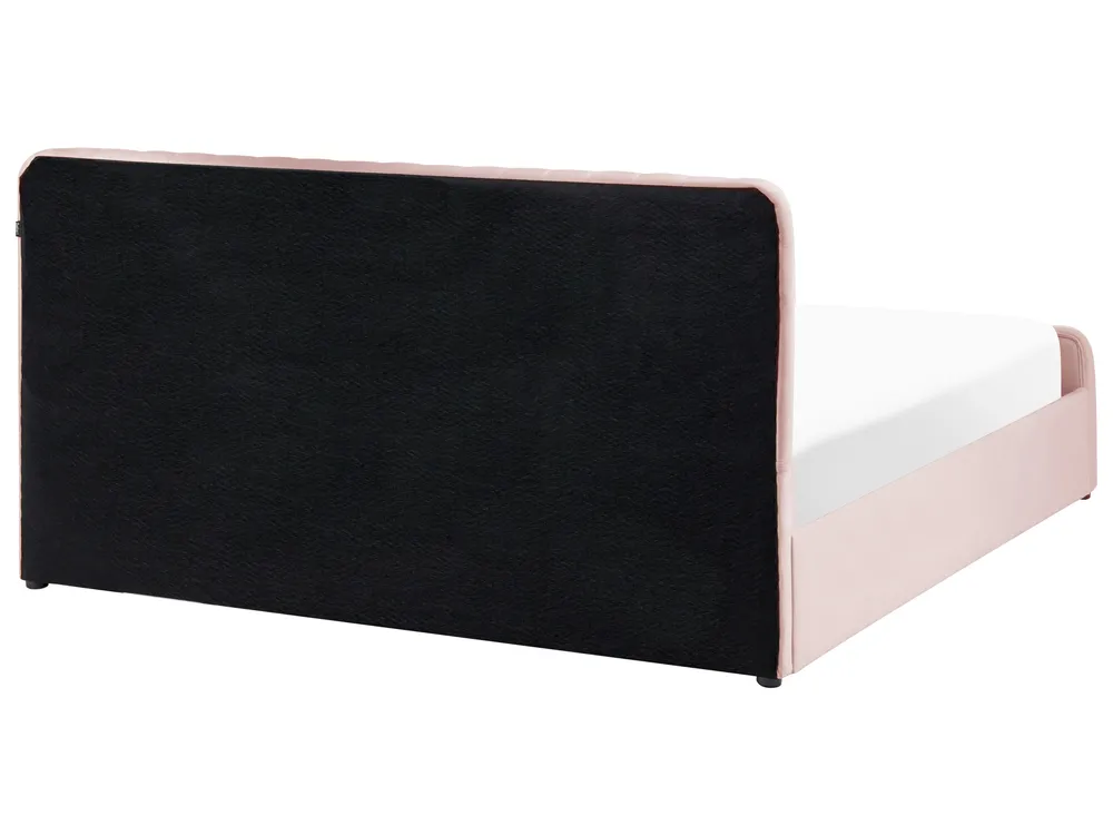 Ottoman Bed LUNAN Pastel Pink 180 x 200 cm (EU Super King)_1051483