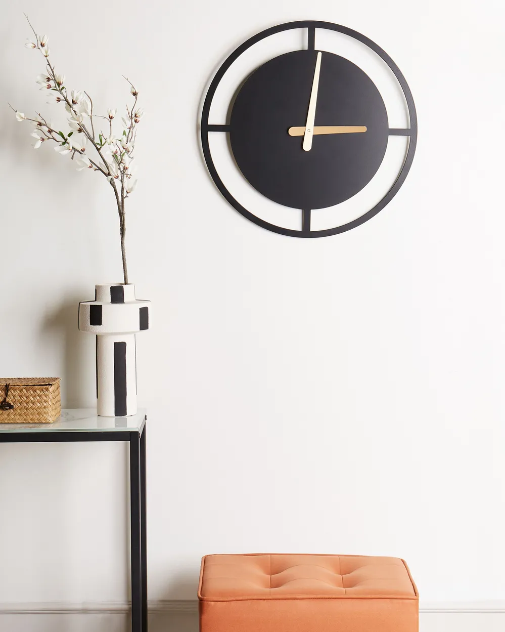 Wall Clock TRIENT 50 cm Metal Black