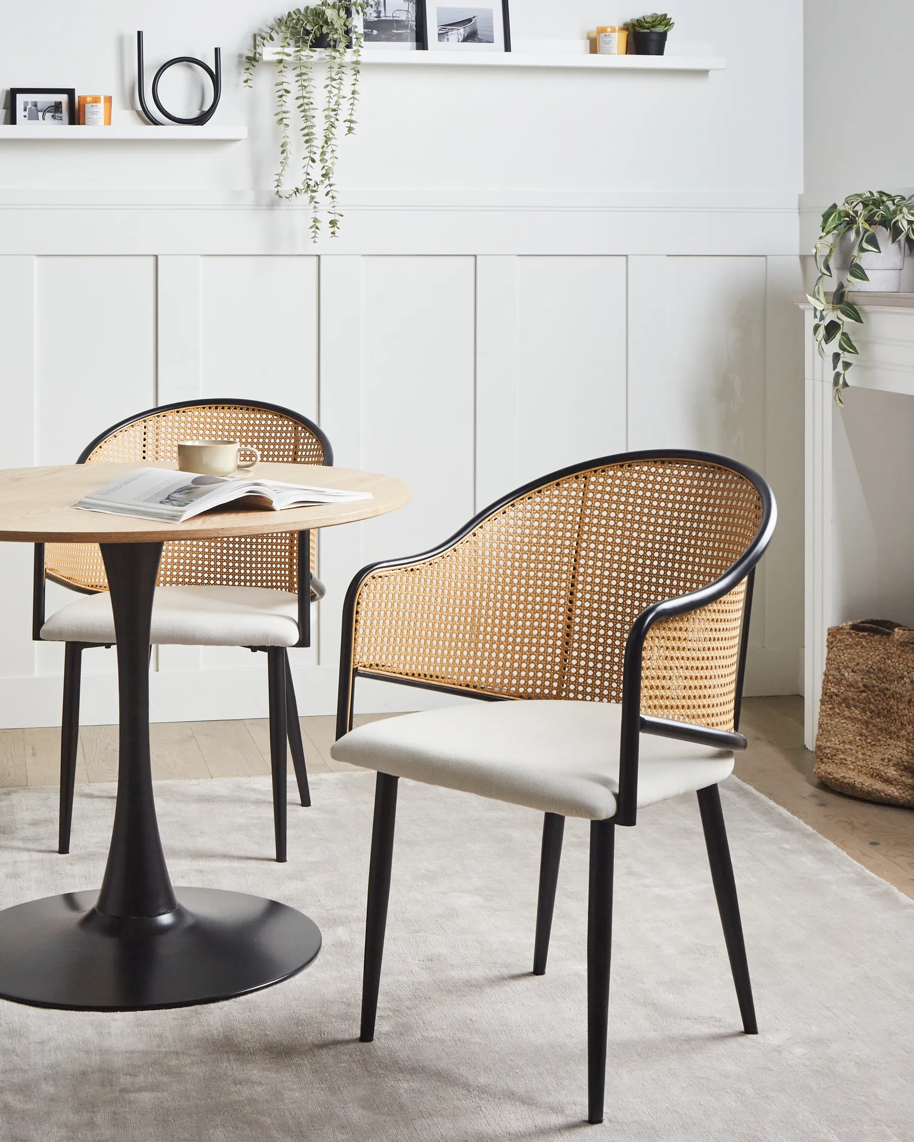 Set of 2 Dining Chairs WEIMAR Metal Black_992830