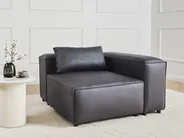 Corner Seat BRANDE Fabric Black Symmetrical_999064
