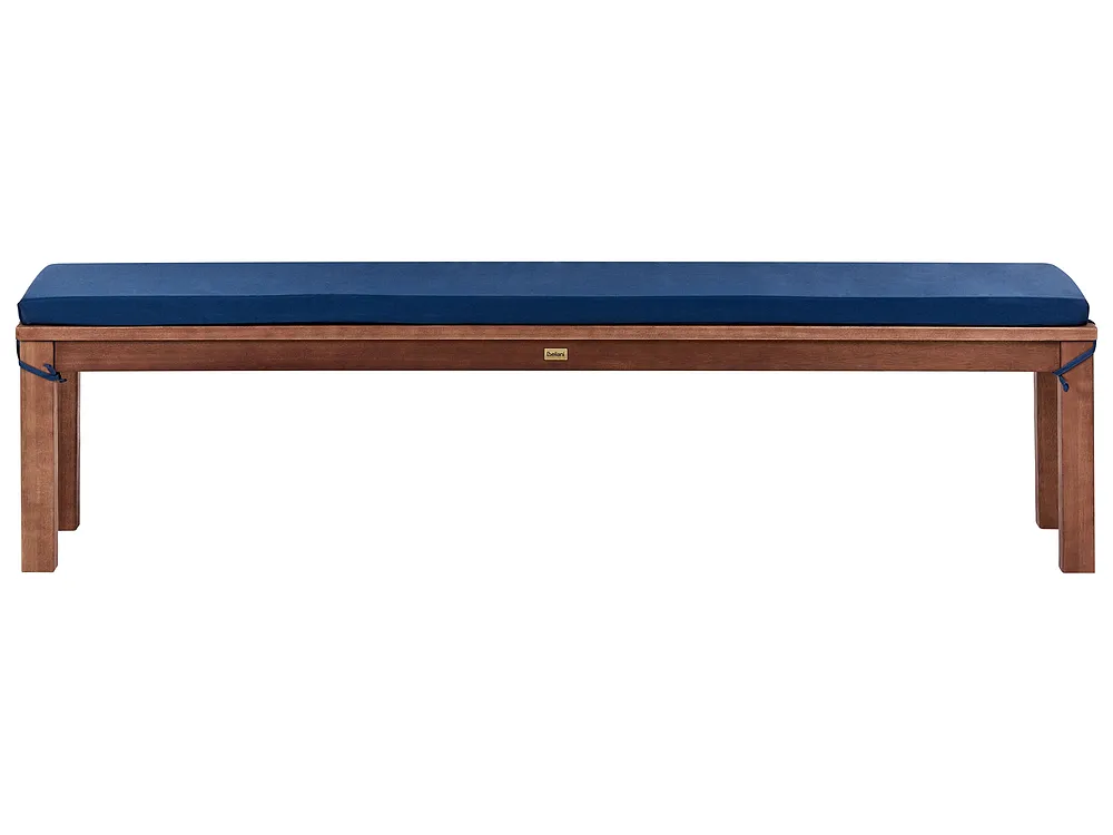 Puutarhapenkki pehmusteella MONSANO 170 cm Eukalyptuspuu Sininen