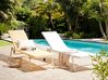 Sun Lounger PORTOFINO Reclining Metal White