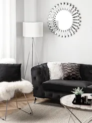 Sofa 3 Seater SOTRA Velvet Black_707186