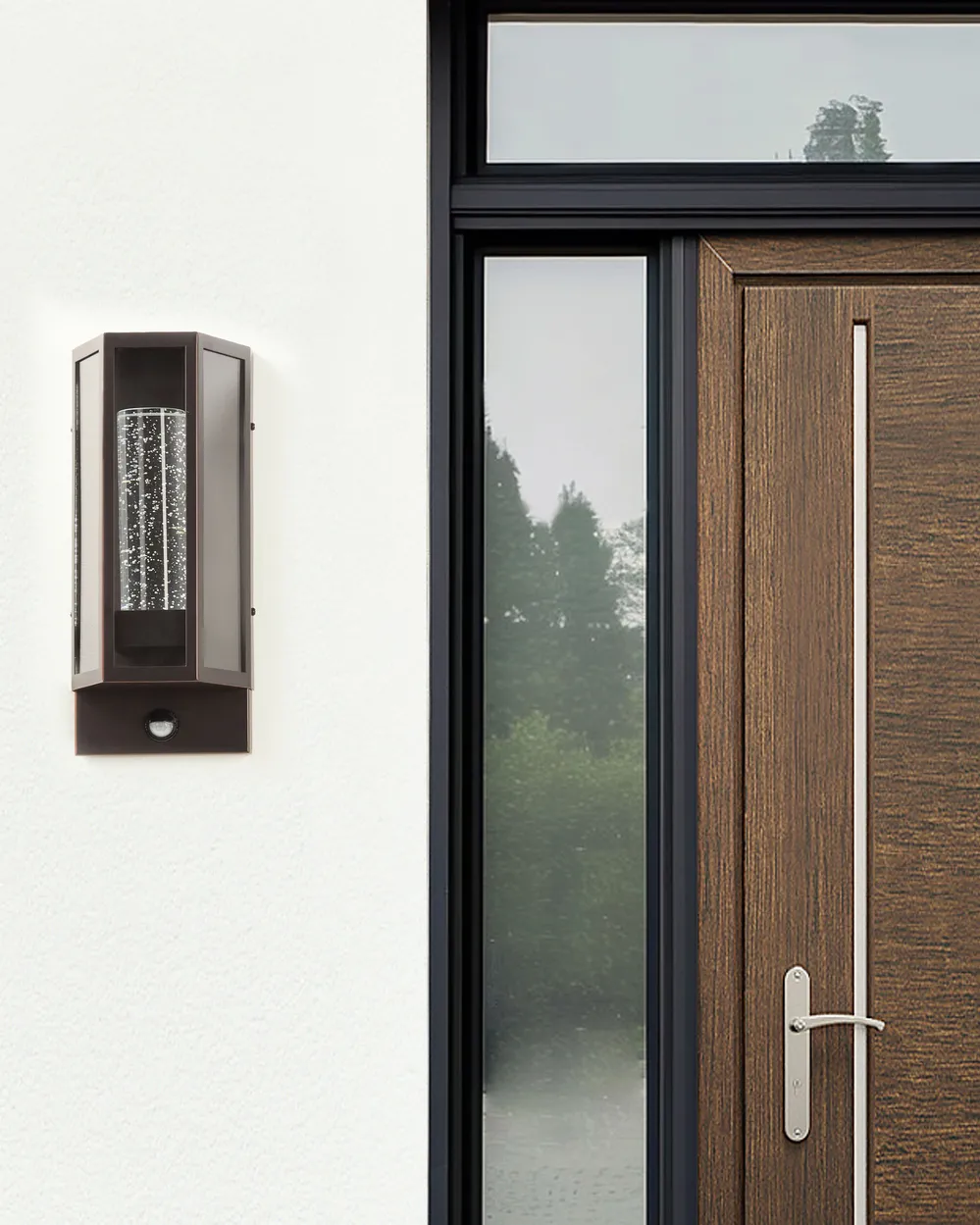 Outdoor LED Wall Light FRUID with Motion Sensor Brown_870439