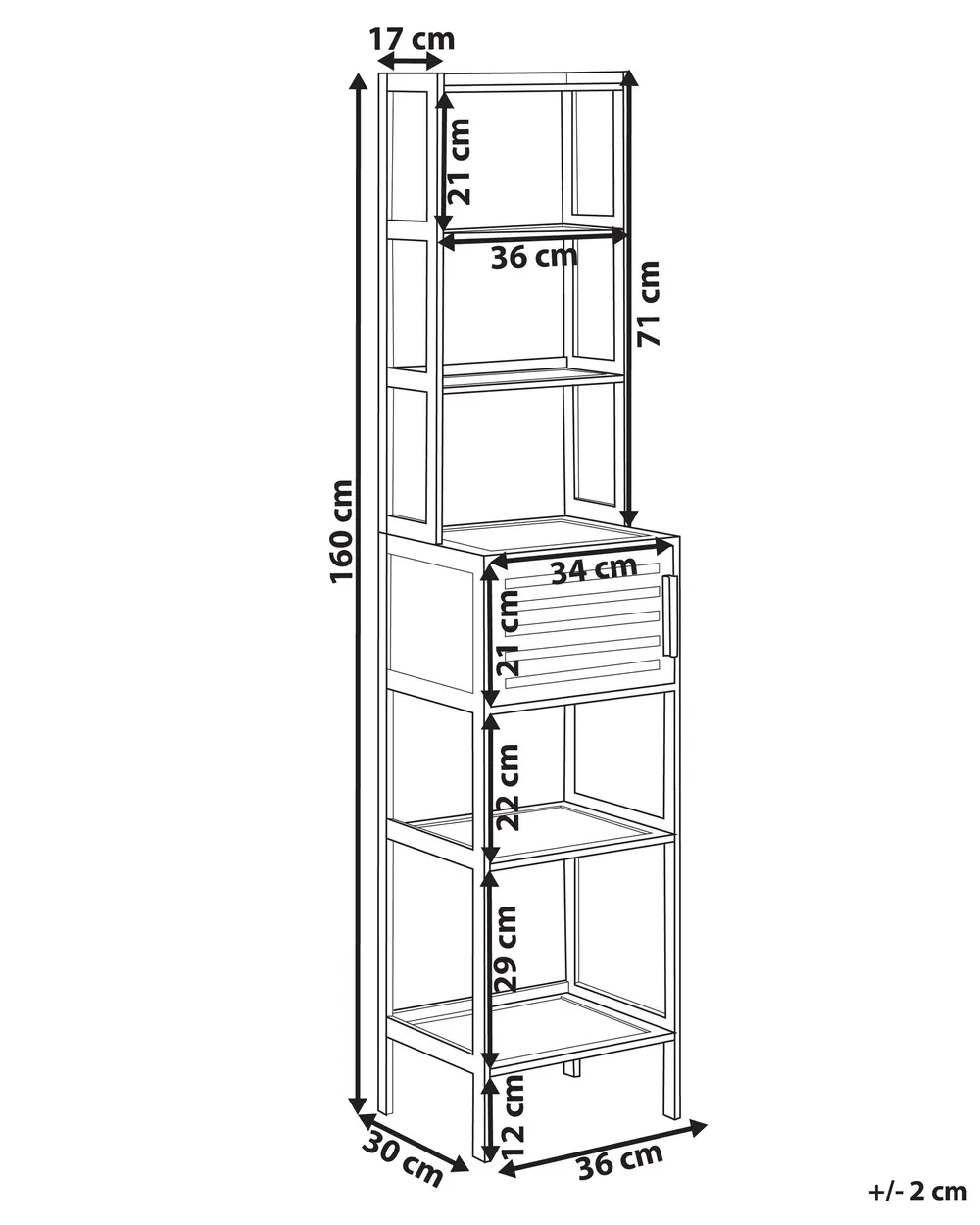 Shelving Unit LEHI Bamboo Light Brown_927660