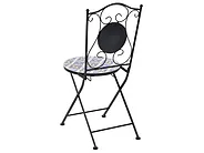 Bistro Set SIPONTO Metal White/ Blue_1155719