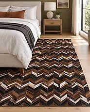 Rug BALAT Brown 160 x 230 cm Leather_1182443