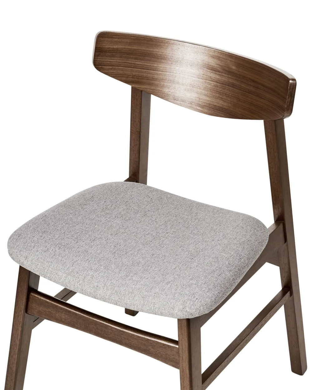Set of 2 Dining Chairs SMILEY Wood Brown/ Grey_952343