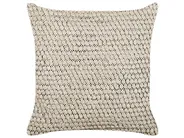 Set of 2 Decorative Cushions HOWEA 45 x 45 cm Cotton Beige Geometric Pattern_840066