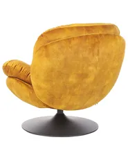 Swivel Armchair NOLVIK Velvet Mustard_923284