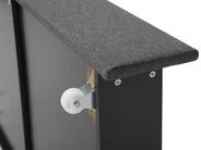 Bed with Storage Drawers MONTPELLIER Fabric Dark Grey 160 x 200 cm (EU King Size) LED_708643