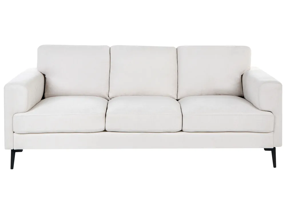 Living Room Set 6 Seater LOUSTO Fabric Light Beige_1043951