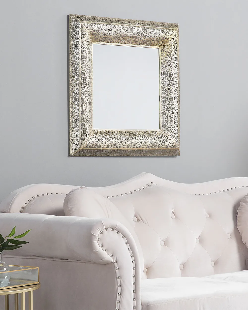 Wall Mirror PLERIN 60 cm 60 cm Metal Gold