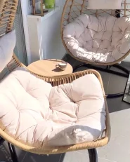 Hanging Chair with Stand ATRI II PE Rattan Natural_1172294