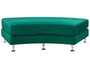 Curved Sofa 7 Seater ROTUNDE Velvet Dark Green_793590