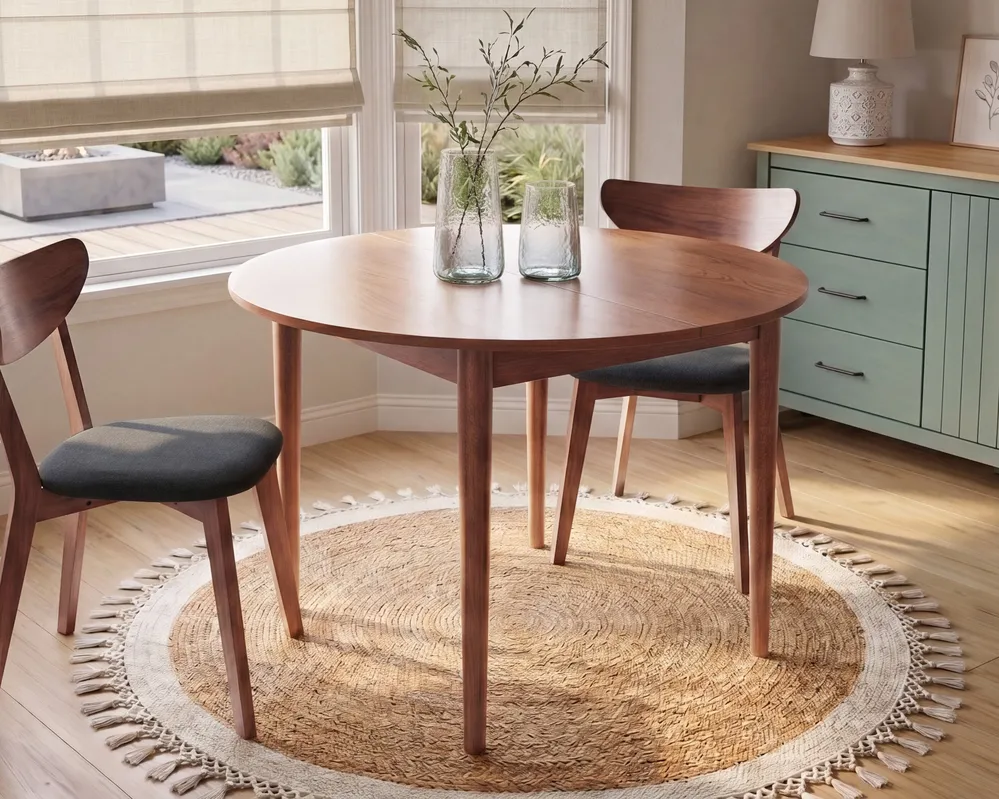 Extending Dining Table ECHO Dark Oak 107/137 cm 107 cm_1084744
