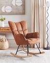 Rocking Chair OULU Fabric Brown