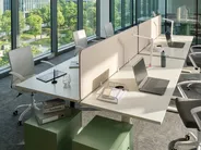 Skiljevägg för skrivbord SPLIT 180 x 50 cm Beige_1055855