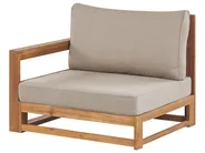Garden Corner Sofa with Table 5 Seater TIMOR Modular Certified Acacia Wood Light Brown_905755