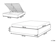 Ottoman Bed without Headboard DINAN Boucle Taupe 160 x 200 cm (EU King Size)_995426