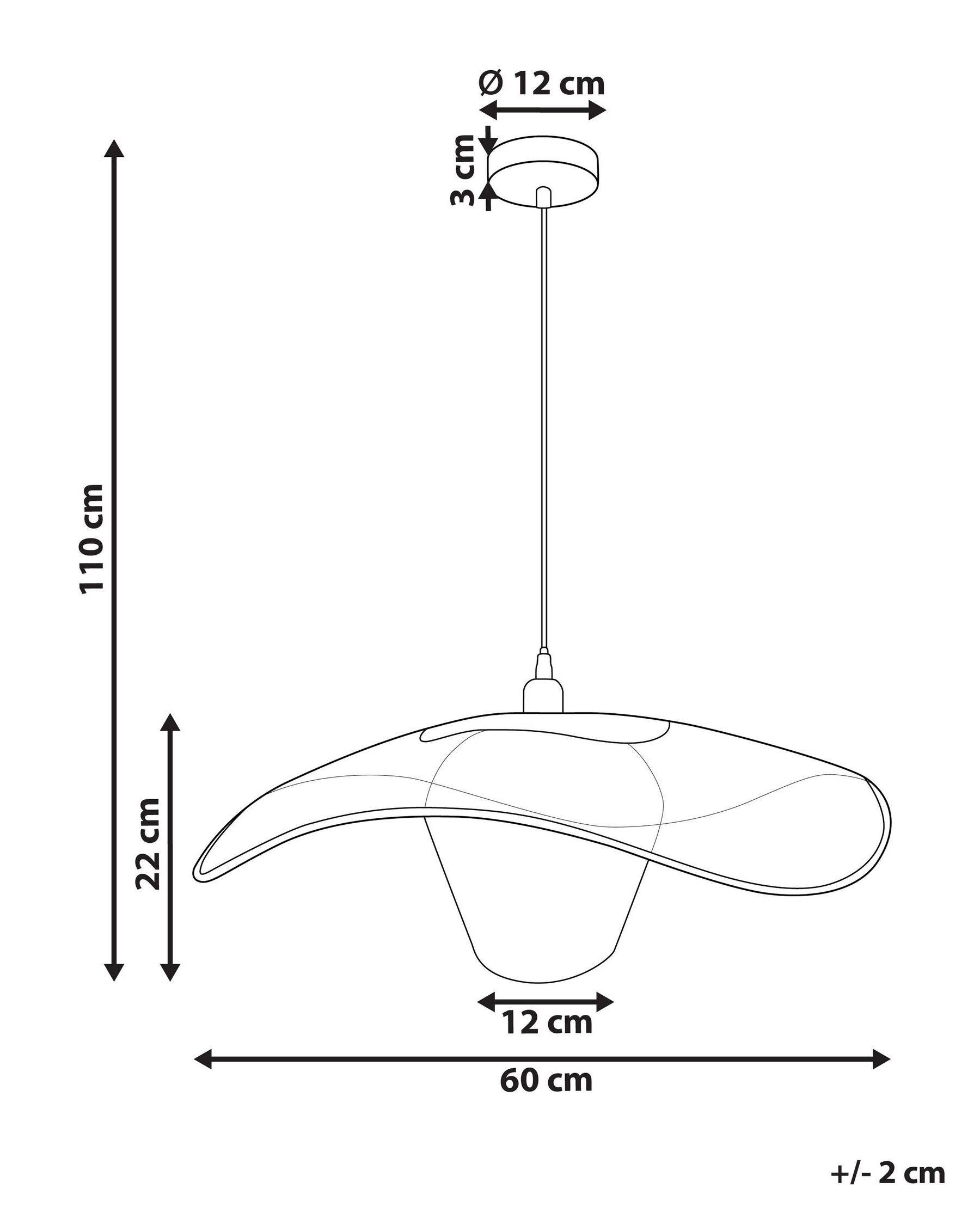 Pendant Lamp LUNGA Metal White_915611