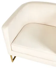Fåtölj SIRKKA Sammet Ljusbeige_872171