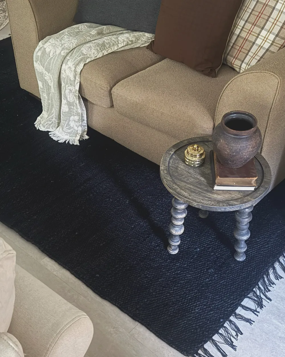 Teppe SINANKOY Svart 200 x 300 cm Jute_983329
