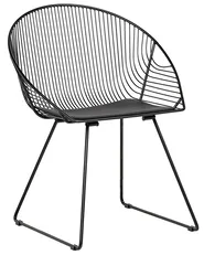 Set of 2 Dining Chairs AURORA Metal Black_868117