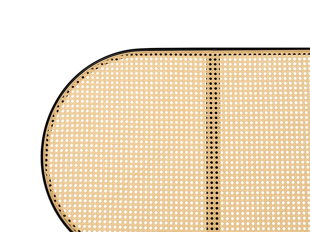 Bed PE Rattan BOULIN 140 x 200 cm (EU Double) Black_976722