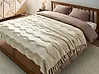 Blanket KHARI Cotton 150 x 200 cm Light Beige