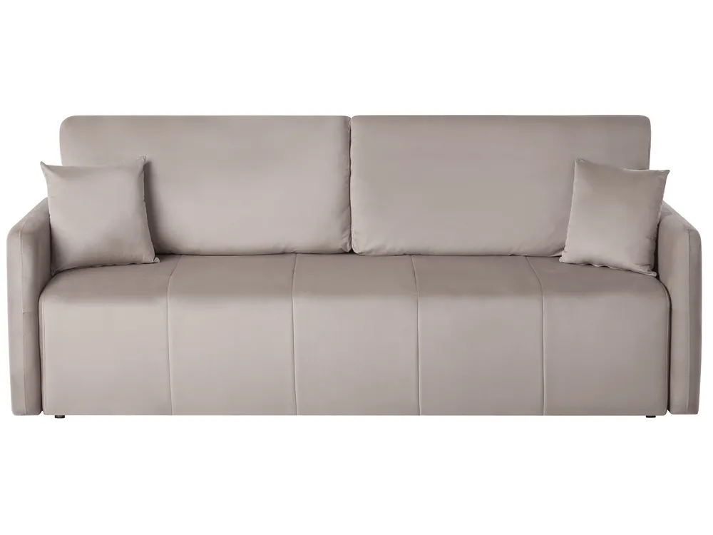 Sofa Bed 3 Seater EGGE Velvet Taupe