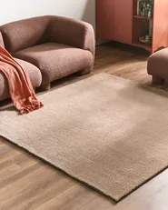 Shaggy Rug DEMRE Sand Beige 200 x 200 cm_1076895