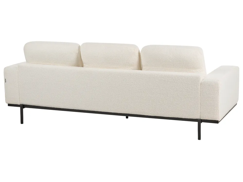 Soffa 3-sits SOVIK Bouclé Off-White_899690