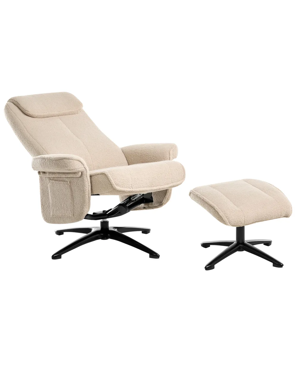 Recliner Chair GERAS Boucle Beige_1006985
