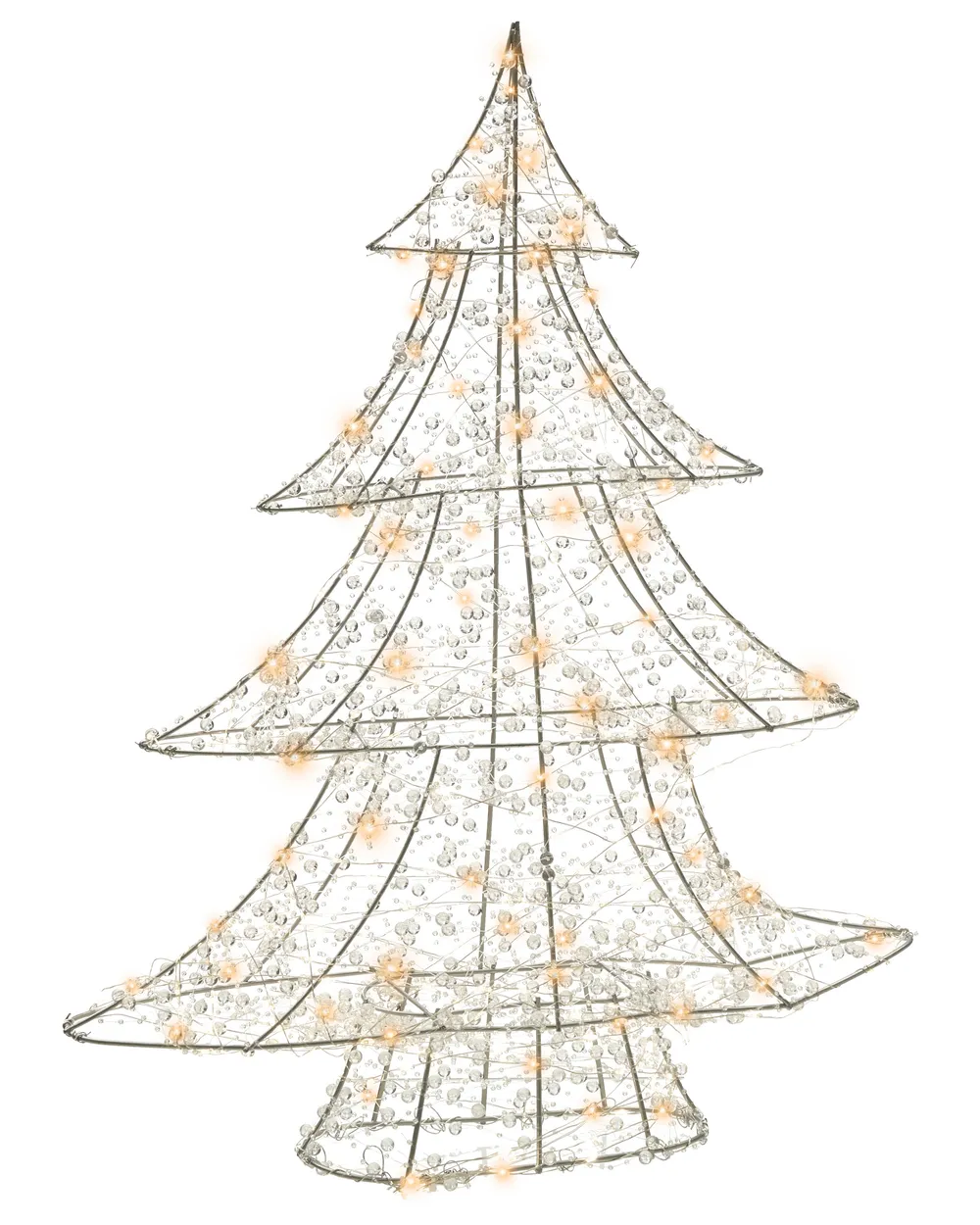 Outdoor Decoration LED BLONDUOS 60 cm Christmas Tree Silver