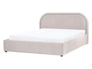 Ottoman Bed QUILLIEN Chenille Taupe 140 x 200 cm (EU Double)_989545
